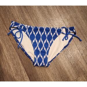 Robin Piccone Medium Aubrey Loop Tie Side Hipster Bikini Bottom Ikat Swim Suit